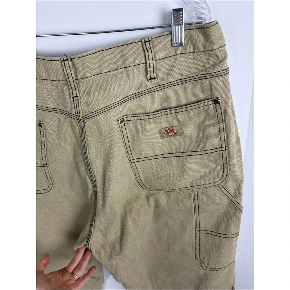 Dickies Khaki Canvas Carpenter Utility Work Pants 36x32